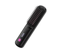 Piastra Per Capelli Cordini Portatili, Strumento Di Styling Di Capelli Portatile, Pettine Di Raddrizzamento Ricaricabile, Ricaricabile E Di Lunga Durata, 4 Livelli Di Calore Regolabili, 4,5x20,5 Cm Pe