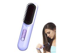 Piastra Per Capelli Cordless - Bigodino Per Capelli USB | Raddrizzamento Della Spazzola Per Capelli, Pennello Per Lo Styling A Temperatura Regolabile Per Donne, Pettine Di Raddrizzamento Dei Capelli P