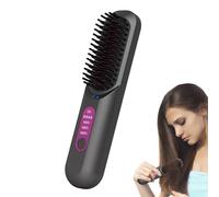 Piastra Per Capelli Cordless - Bigodino Per Capelli USB | Raddrizzamento Della Spazzola Per Capelli, Pennello Per Lo Styling A Temperatura Regolabile Per Donne, Pettine Di Raddrizzamento Dei Capelli P