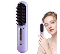 Piastra per capelli da donna, pettine per lisciare i capelli senza fili - Pettine per in ceramica a riscaldamento rapido ricaricabile - Pettine riscaldante senza fili con 3 impostazioni di tem