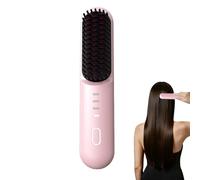 Piastra per capelli da donna, ricaricabile a 4 temperature, senza fili, spazzola calda per capelli, per casa, ufficio, viaggi, attività all'aperto, vacanze, feste di compleanno