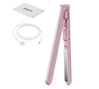 Piastra per capelli e arricciacapelli 2 in 1, piastre piccole per capelli corti,Ferro arricciacapelli, piastra per senza fili | Bacchetta e ferro da stiro 2 in 1 con ricarica U