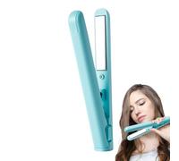 Piastra Per Capelli E Arricciacapelli Portatile - Piastra Per Capelli Senza Fili In Ferro Pi-atto 2 In 1 | Piastra Per Capelli In Ferro Arricciacapelli Senza Fili In Ceramica Per Donne E Ragazze (Blu)