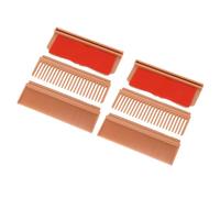 Piastra per Capelli in Fibra di Carbonio Ad Alta Temperatura Pettine Rossa Marrone