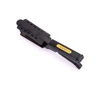 Piastra per capelli in lega di titanio con piastre larghe, nera