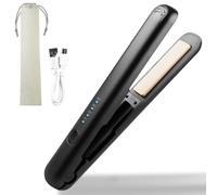 Piastra Per Capelli, Mini Piastra Capelli, Arricciacapelli Mini, 2 In1Piastra Capelli Rivestimento Ceramico, Ferro Da Stiro Arricciacapelli, Compatta Leggera Per Casa, Folti, Hair Straightener (Nero)