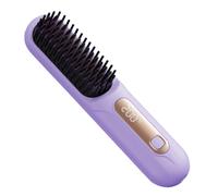 Piastra per capelli - Piastra per capelli portatile, Spazzola elettrica per lo styling, Piastre per capeli portatili a 3 temperature LED, Piastre per capeli in ceramica per saloni di viaggio Donne R