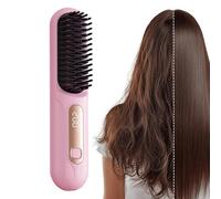 Piastra per capelli - Piastra per capelli portatile, Spazzola elettrica per lo styling, Piastre per capeli portatili a 3 temperature LED, Piastre per capeli in ceramica per saloni di viaggio Donne R