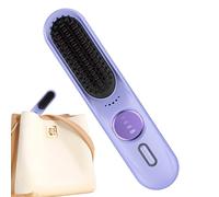 Piastra per capelli portatile, anti scottatura, ricaricabile, riscaldamento rapido a 9 livelli, spazzola lisciante per salone di casa, per vacanze, viaggi su strada, pendolari, appuntamenti, uso
