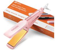 Piastra per Capelli Professionale Faszin, Piastre in Titanio Larghe 42mm con Ioni Negativi, Riscaldamento Rapido 30s, Display Temperatura, 11 Livelli di Temperatura (130-230℃) - Rosa