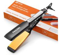 Piastra per Capelli Professionale Faszin, Piastre in Titanio Larghe 42mm con Ioni Negativi, Riscaldamento Rapido 30s, Display Temperatura, 11 Livelli di Temperatura (130-230℃) - Nero