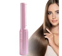 Piastra Per Capelli Professionale Piastra Per Capelli Portatile, Pettine Caldo Ricaricabile Senza Fili Riscaldante Anni '60 A 3 Livelli, Spazzola Per Lisciare La Batteria Da 4000 MAh