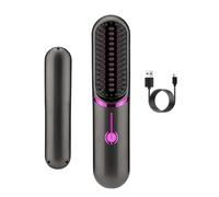 Piastra per capelli, riscaldamento rapido, senza fili, pettine arricciacapelli per viaggi, piastra per capelli, piastra portatile anti-crespo per salone, casa, barbiere