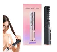 Piastra per capelli senza fili, spazzola per capelli portatile - Piastra per sicura per,Spazzola per bigodini per lisciare i da donna, pettine elettrico per lisciare i