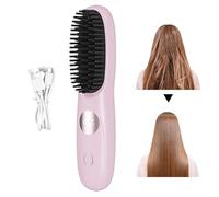 Piastra Per Capelli Senza Filo | Ricaricabile USB 2 Regimi Temperatura Regolabile Spazzola Termica - Piastra A Pettine Portatile | Per Ragazze, Donne, Casa, Bagno, Viaggio, Salon