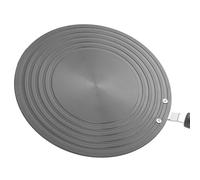 Piastra per cottura a fuoco lento con diffusore di calore Piastra rotonda resistente al calore in lega di alluminio addensata da 4 mm con manico per cottura sul piano cottura e (24 cm)