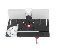 Piastra per Fresatrice Banco per la Lavorazione del Legno, Diametro 63,8-65 Mm Robusto Sollevatore per Router Lega di Alluminio Acciaio Inossidabile Scala Chiara Gamma di Sollevamento 0-47 Mm per