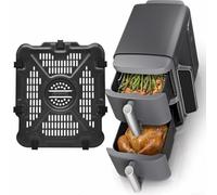 Piastra per friggitrice ad aria calda per Ninja-SL400 DoubleStack XL 2 Basket 2QT friggitrice ad aria calda, accessorio per friggitrice ad aria calda, vassoio griglia griglia grill, piastra croccante