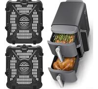 Piastra per friggitrice ad aria calda per Ninja-SL400 DoubleStack XL 2 Basket 2QT friggitrice ad aria calda, accessorio per friggitrice ad aria calda, vassoio griglia griglia grill, piastra croccante