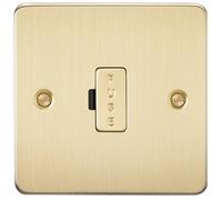 Piastra per fusibile piatto 13 A, in ottone spazzolato, Knightsbridge FPAV6000BB