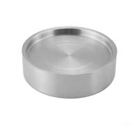 Piastra per ghiaccio per sashimi in acciaio inox, isolata termicamente, per servire pesce crudo, salmone, sushi, frutti di mare (argento, 24 cm)