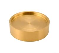 Piastra per ghiaccio Sashimi isolata termicamente realizzata in acciaio inossidabile 304 ispessito per servizio professionale di cibi crudi (oro, 22 cm)