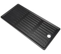 Piastra per grill a 3 fornelli Metallo Nero Rettangolare