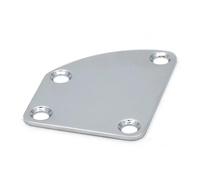 Piastra Per Manico Per Chitarra Piastra Di Montaggio Posteriore Per Giunto Semicircolare Con 4 Viti Per Kit Di Sostituzione Di Parti Di Basso Per Chitarra Elettrica(Silver)