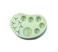 Piastra per palette per trucco | Tavolozza per sopracciglia riutilizzabile da 2,56 pollici | Vassoio igienico in silicone compatto per la miscelazione di cosmetici durante la laminazione