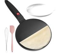 piastra per pancake elettrica - Crepe Maker Machine, piastra di cottura antiaderente | Strumento di calore istantaneo da 7,8 pollici, padella di controllo automatico della temperatura, attrezzatura pe