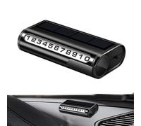 Piastra per parcheggio - Luminous Car Parking Card, Solar Charging Phonenumber, Long Lasting Temporary Auto Stop Sign | Universal Vehicle Contactnumber Plate Dashboard Accessory for Easy Parki