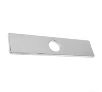 Piastra per rubinetto, 25,4 cm, quadrata, in acciaio inossidabile 304, copertura per foro per lavello, finitura antiruggine con cuscinetto in schiuma, installazione per cucina e bagno (cromata)