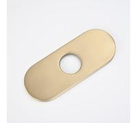 Piastra per rubinetto da 15,2 cm per lavabo da bagno, universale, adatta per bacini centrali a 1 foro o 3 fori da 10,2 cm, piastra per rubinetto in acciaio inox (oro spazzolato)