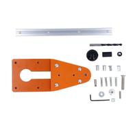 Piastra per scanalatura del router Piastra di base per fresatura circolare Kit guida per rifilatura per la lavorazione del legno con binario 260 mm Pannello sintetico durevole