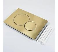 Piastra per sciacquone, ricambio per serbatoio, modello di piastra per sciacquone per Geberit Sigma01 UP320&300, doppio sciacquone, 1 pezzo (oro spazzolato).