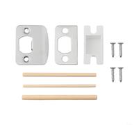 Piastra per serratura della porta con spessore distanziatore, kit di riparazione per ferramenta di tipo D, argento/nero/oro, angoli arrotondati (argento)