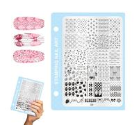 Piastra Per Stamping Unghie Stampini A Pressione Per Tip Art Manicure | Nail Design per Matrimoni, Feste, la Preparazione Studio, i Principianti, la Pratica a Casa e il Salone di Bellezza