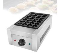 Piastra per Takoyaki Professionale-Mini Pancake Maker Elettrico,Macchina per Poffertjes-Tecnologia Termica Avanzata Corpo Inox per Stand di Ristorazione Rapida all Aperto(24)