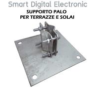 Piastra per terrazzi e solai posa a terra supporto fissaggio palo antenna