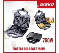 PIASTRA PER TOAST TOSTAPANE GRIGLIA GRILL SANDWICH 750W ELETTRICA HOOMEI HM-5845