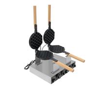 Piastra per waffle a bolla professionale, 2830 W, con piastre antiaderenti e timer: 0-5 minuti, cialde per uova in stile Hong Kong, macchina per waffle commerciale per caffè, ristorante, ecc.