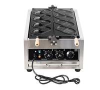 Piastra per waffle elettrica, rivestimento antiaderente, fornaio per pane a forma di scarpa per uso domestico e commerciale, ideale per spuntini e colazioni