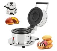 Piastra per Waffle Professionale, Pressa Elettrica per Hamburger 1000W | Pressa per Burger e Waffle, Controllo Temperatura Regolabile, Riscaldamento Doppio Lato, Facile da Pulire, per Ristoranti