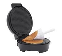 Piastra per waffle sottile per gelato, cialda elettrico, produttore di coni | Antiaderente, piastra da forno in ferro, superficie di cottura, 20 cm, con spia conica, 1200 W, 3-5 min riscaldamento