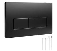 Piastra per WC compatibile con Geberit Sigma, UP300 e serie UP320, piastra di comando doppio risciacquo, 246 x 164 mm, per 2 quantità di risciacquo, con set di leva e telaio di montaggio, colore nero