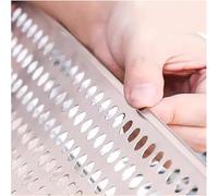 Piastra perforata in acciaio inossidabile, facile da installare, protezione per balcone, lamiera perforata in metallo con lacci e guanti (67 x 120 cm)