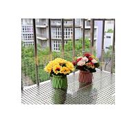 Piastra perforata rotonda in policarbonato e acciaio inossidabile a prova di perdite, griglie decorative da 90 cm, resistenti cuscinetti per finestre per esterni e interni