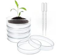 Piastra Petri Piatti Petri in vetro Piastre Di Petri In Plastica Sterile Capsula Petri con Coperchio, Sterili Trasparenti, per Cultura di Laboratorio Lievito Batterico
