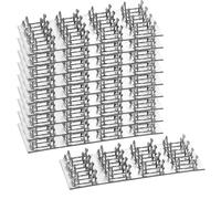 Piastra piatta a rebbe, per riparazioni, in acciaio zincato, spessore 1 mm, denti per chiodi, altezza 8 mm, per capriate e connettori in legno (5,1 x 10,2 cm)