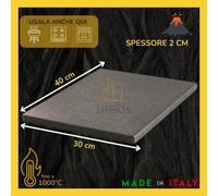 PIASTRA PIETRA LAVICA OLLARE 40x30x2 BARBECUE BISTECCHIERA PER CARNE PIZZA PANE